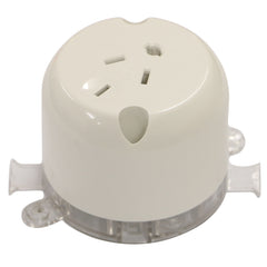 10AMP - Single Plug Base 4 PIN - White
