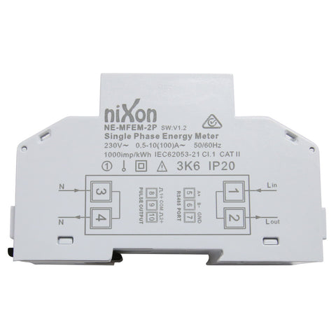 Din Rail Single Phase Multi-Function Energy Meter - Direct Wired