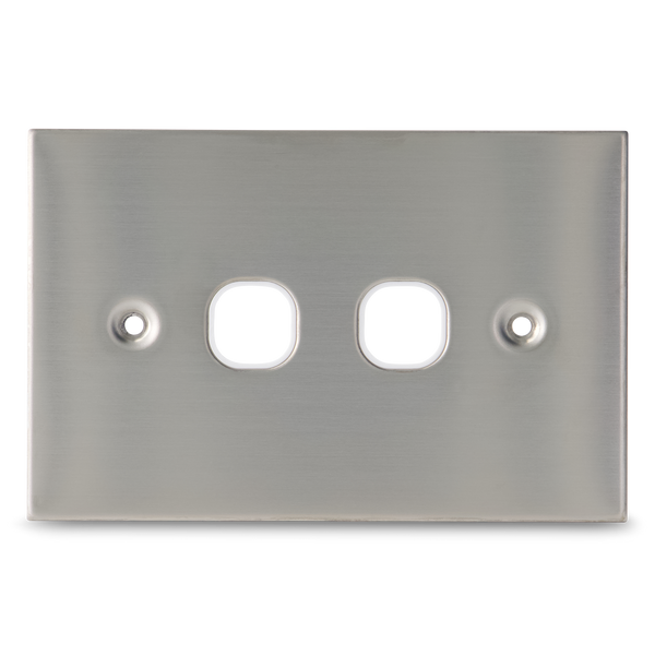 Stainless Steel - 2 Gang Wall Plate