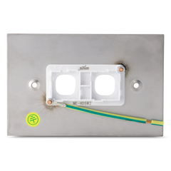 Stainless Steel - 2 Gang Wall Plate