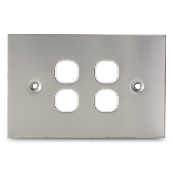 Stainless Steel - 4 Gang Wall Plate