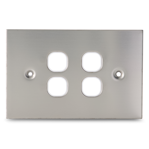 Stainless Steel - 4 Gang Wall Plate