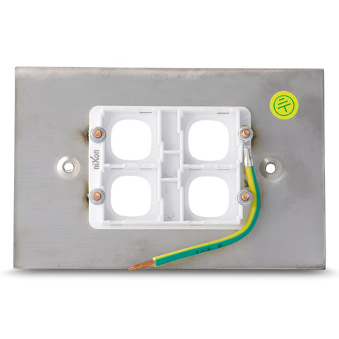 Stainless Steel - 4 Gang Wall Plate
