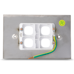 Stainless Steel - 4 Gang Wall Plate