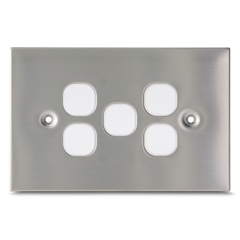 Stainless Steel - 5 Gang Wall Plate