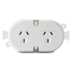 10AMP - Double Plug Base - White