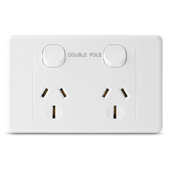 Double 15Amp Powerpoint / GPO Outlet - DOUBLE POLE