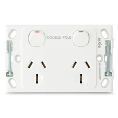 Double 15Amp Powerpoint / GPO Outlet - DOUBLE POLE