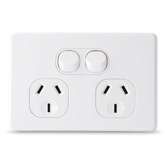 SLIM - Double 10Amp Powerpoint / GPO Outlet