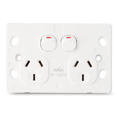 SLIM - Double 10Amp Powerpoint / GPO Outlet