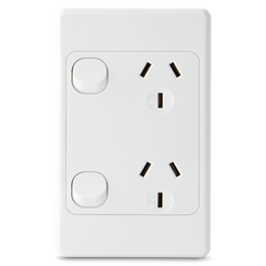 Double 10Amp Powerpoint / GPO Outlet - Vertical