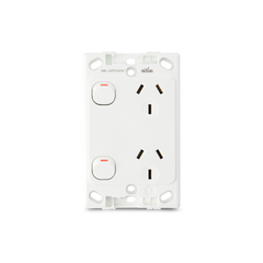 Double 10Amp Powerpoint / GPO Outlet - Vertical
