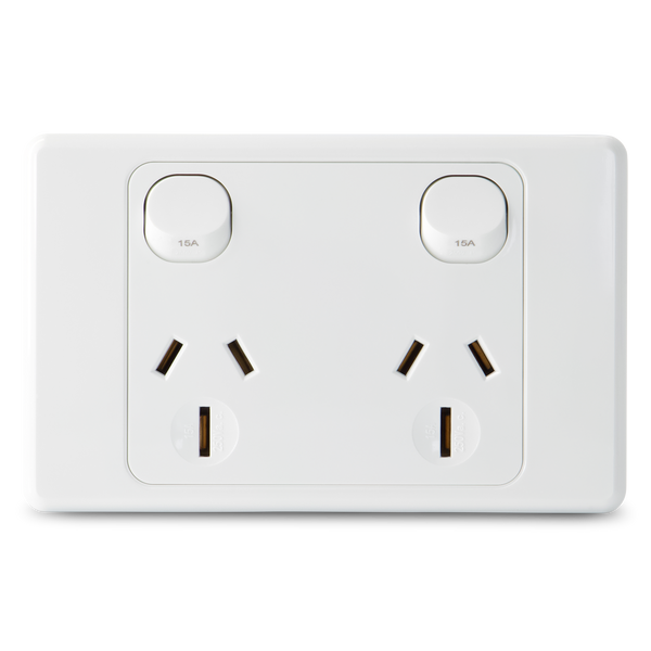 Double 15Amp Powerpoint / GPO Outlet