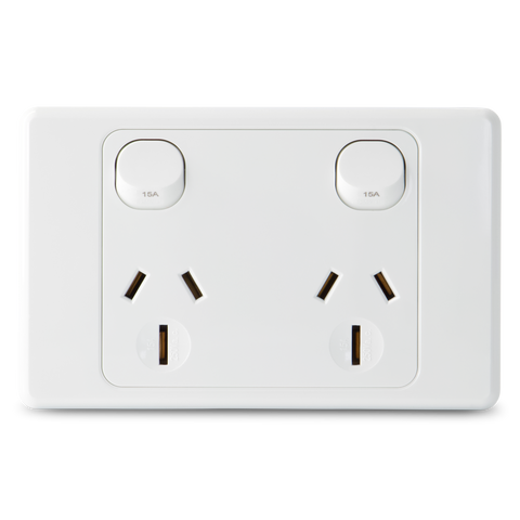 Double 15Amp Powerpoint / GPO Outlet