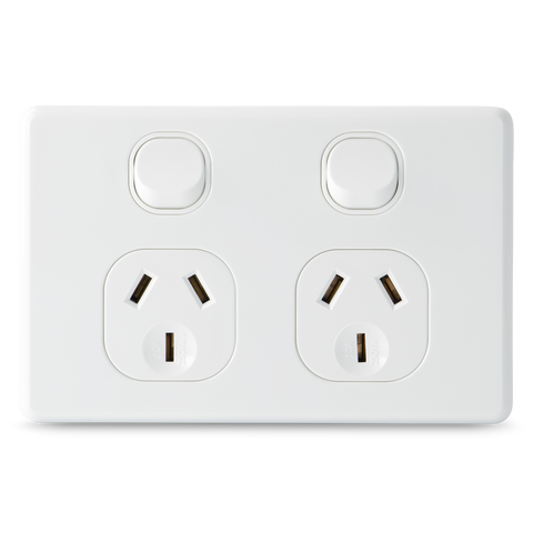 Classic Double 10Amp Powerpoint / GPO Outlet DOUBLE POLE