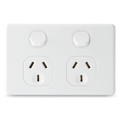 Classic Double 10Amp Powerpoint / GPO Outlet DOUBLE POLE