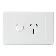 Single 15Amp Powerpoint / GPO Outlet