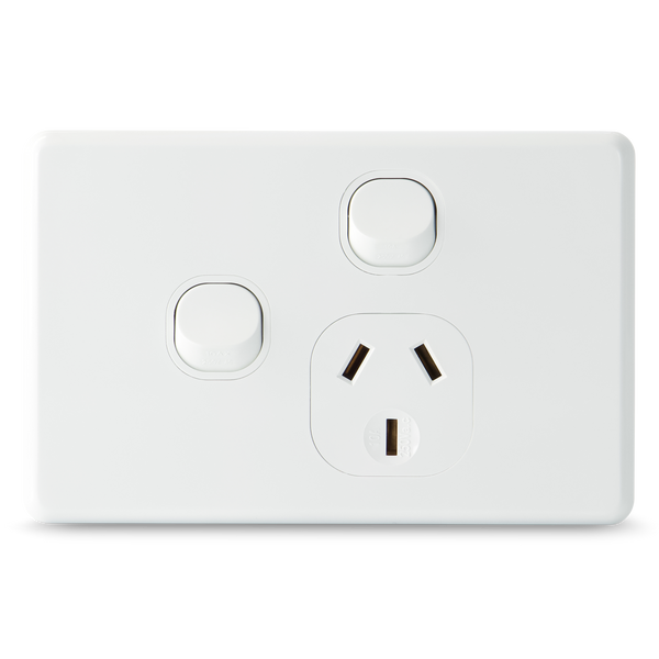 Classic Single 10Amp Powerpoint / GPO Outlet with extra Switch