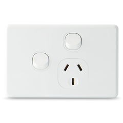 Classic Single 10Amp Powerpoint / GPO Outlet with extra Switch