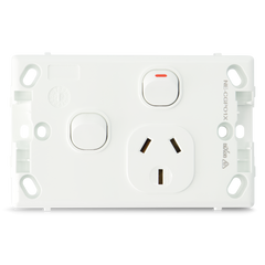 Classic Single 10Amp Powerpoint / GPO Outlet with extra Switch