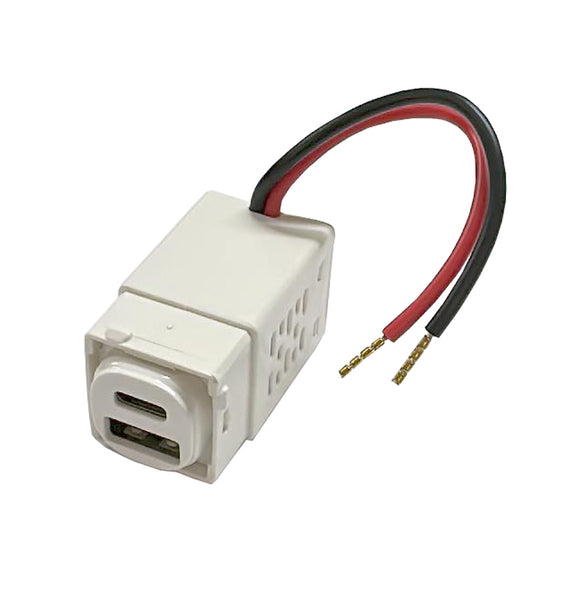 Powered Double USB A+C Charger Mech 2.1AMP