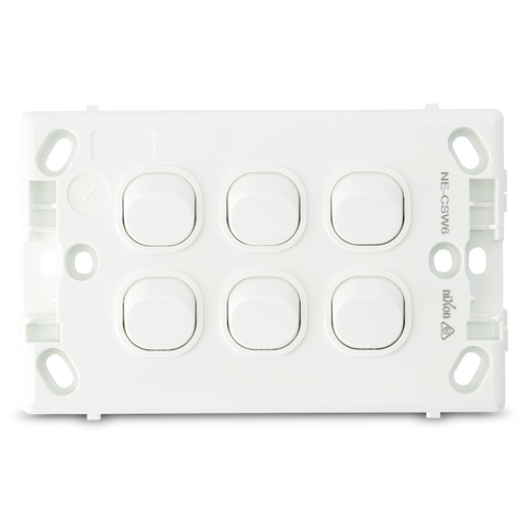 Classic 6 Gang - Wall Switch