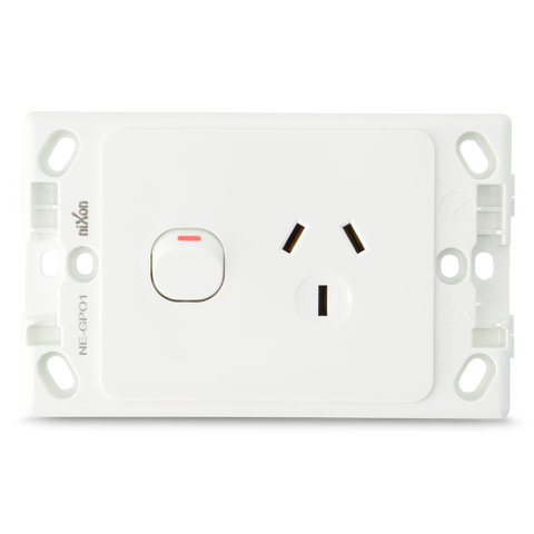 Single 10Amp Powerpoint / GPO Outlet
