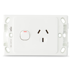 Single 10Amp Powerpoint / GPO Outlet