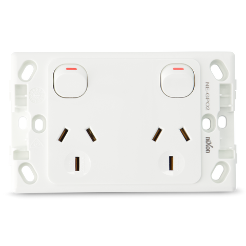 Double 10Amp Powerpoint / GPO Outlet