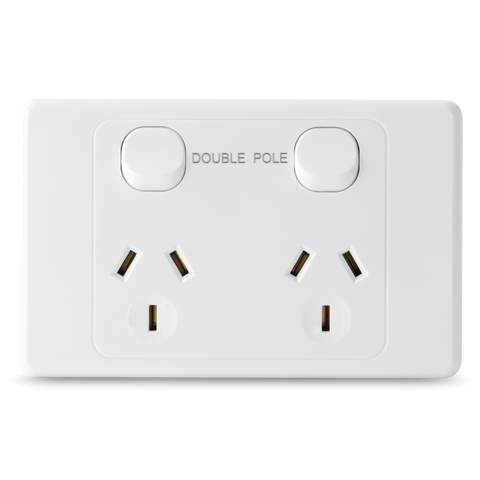 Double 10Amp Powerpoint / GPO Outlet - DOUBLE POLE