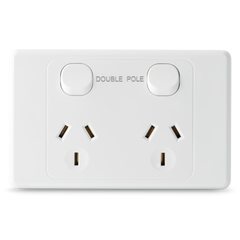 Double 10Amp Powerpoint / GPO Outlet - DOUBLE POLE