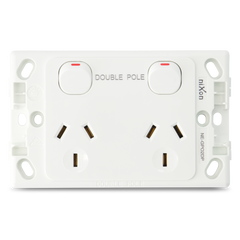 Double 10Amp Powerpoint / GPO Outlet - DOUBLE POLE