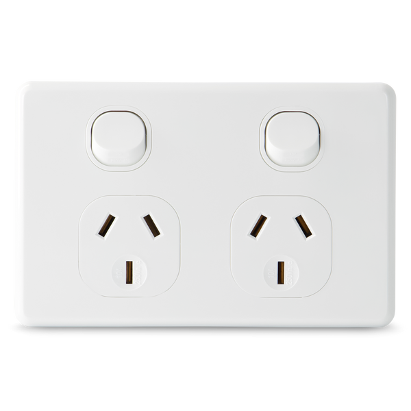 Classic Double 10Amp Powerpoint / GPO Outlet