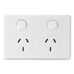 Classic Double 10Amp Powerpoint / GPO Outlet
