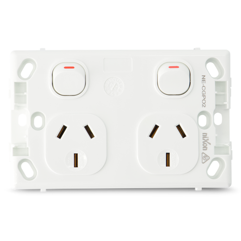 Classic Double 10Amp Powerpoint / GPO Outlet