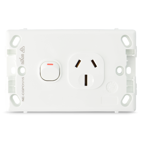 Classic Single 15Amp Powerpoint / GPO Outlet