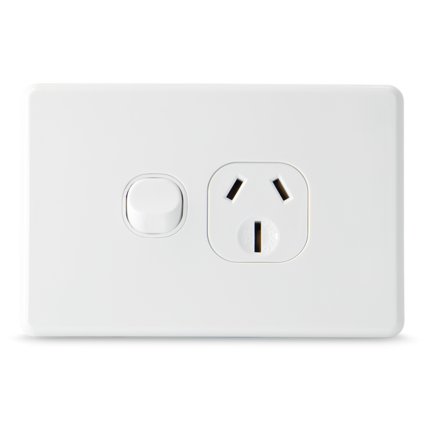 SLIM - Single 15Amp Powerpoint / GPO Outlet