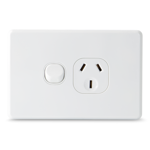 SLIM - Single 10Amp Powerpoint / GPO Outlet