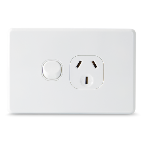 SLIM - Single 10Amp Powerpoint / GPO Outlet