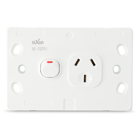 SLIM - Single 10Amp Powerpoint / GPO Outlet
