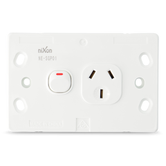 SLIM - Single 10Amp Powerpoint / GPO Outlet