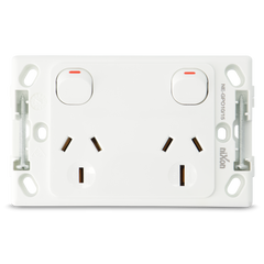 Double 10Amp + 15Amp Powerpoint / GPO Outlet