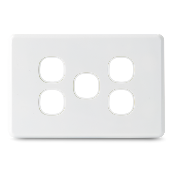 SLIM - 5 Gang Wall Plate