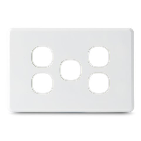 SLIM - 5 Gang Wall Plate