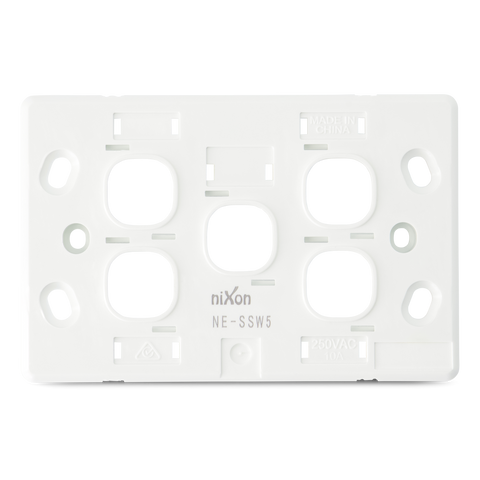 SLIM - 5 Gang Wall Plate