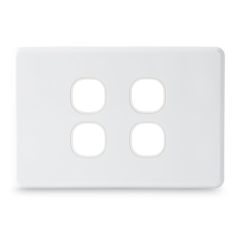 SLIM - 4 Gang Wall Plate