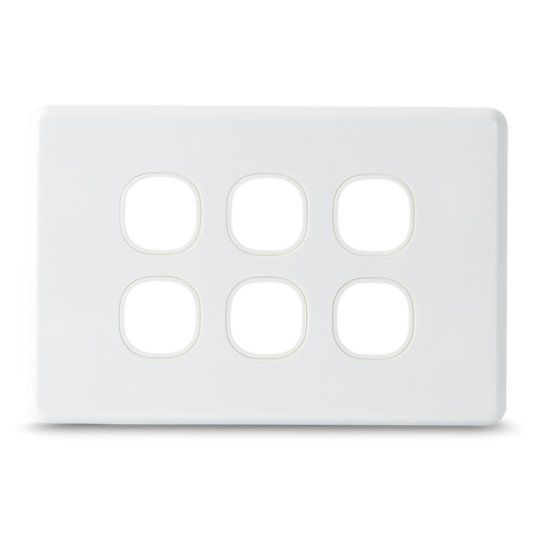 SLIM - 6 Gang Wall Plate