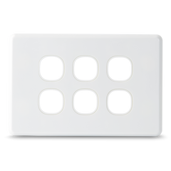SLIM - 6 Gang Wall Plate