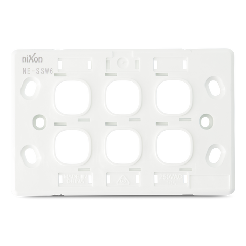 SLIM - 6 Gang Wall Plate