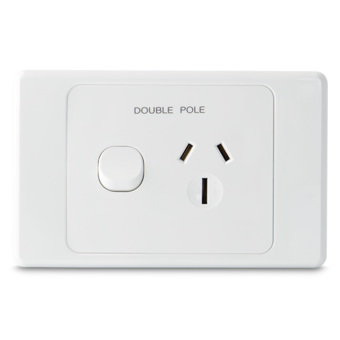 Single 15Amp Powerpoint / GPO Outlet - DOUBLE POLE